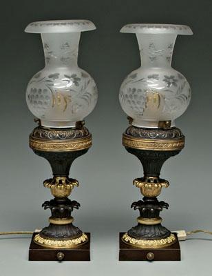 Pair ormolu mounted lamps each 91b61