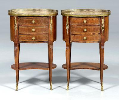 Pair Louis XV style side commodes  91b63