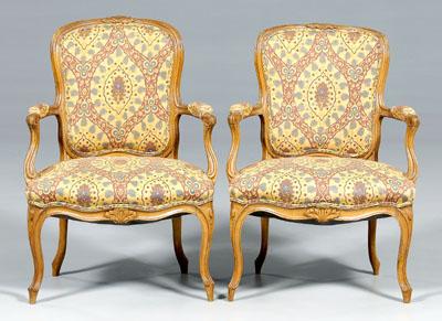 Pair Louis XV style fauteuil  91b64