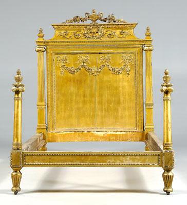 Louis XVI style carved bedstead,