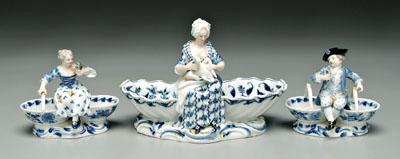 Three Meissen serving pieces: all with