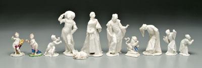 11 Nymphenberg figures: all with