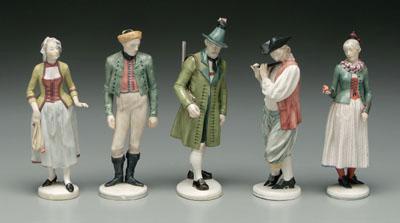 Five Nymphenberg figurines peasants 91b6f