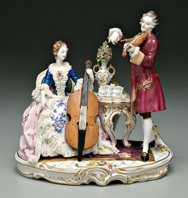 Capo-di-monte figural group, 18th century