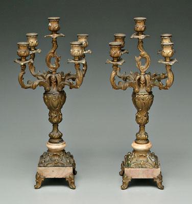 Pair gilt metal candelabra each 91b85