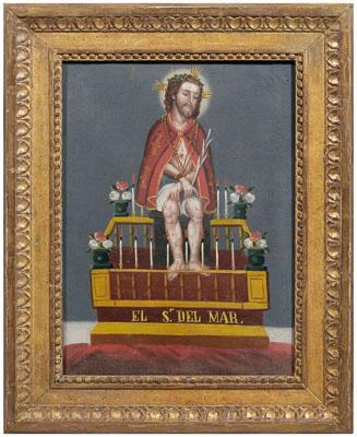 Spanish Colonial School retablo  91b98