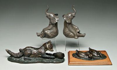 Three Turner bronzes pair bookends  91bd5