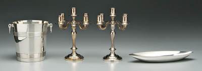 Four pieces Christofle silver plate: