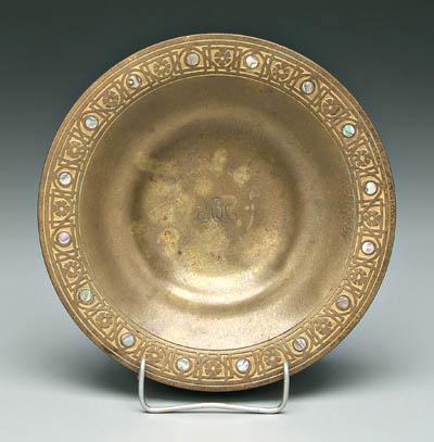 Tiffany bronze shallow bowl border 91872