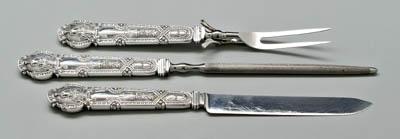 Tiffany sterling carving set, Renaissance