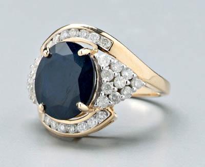 Lady s sapphire and diamond ring  918b0