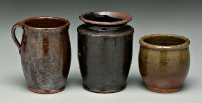 Three pieces earthenware pitcher 918e0