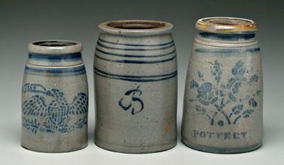 Three stoneware canning jars all 918fe