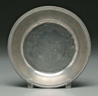 American pewter basin, round with