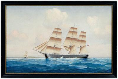 Charles Torrey maritime painting (Massachusetts,