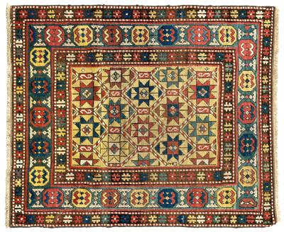 Caucasian rug, star variant designs