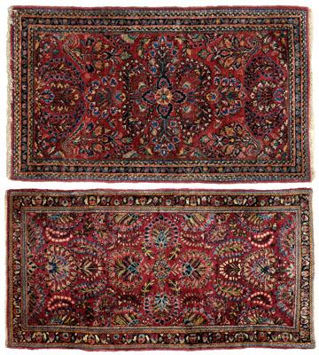 Two small Sarouk rugs: 2 ft. 3
