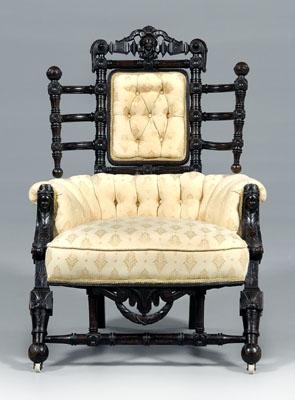 Huntzinger upholstered armchair, mask