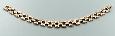 Gold link bracelet domed 14 kt  91da3