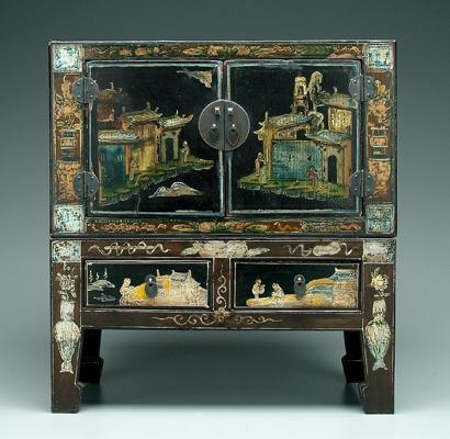 Diminutive Chinese cabinet, two