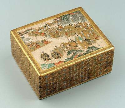 Seikozan Satsuma lidded box finely 91dbe