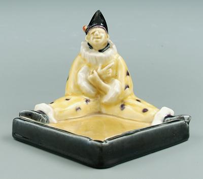 Rookwood ashtray, harlequin or clown