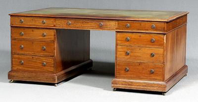 Regency mahogany partners desk,