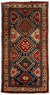 Kazak rug Three diamond central 91e0e