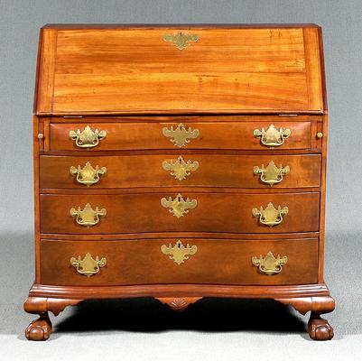 New England Chippendale desk, cherry