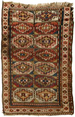 Caucasian rug fourteen central 91e3b