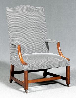 Federal mahogany lolling chair,