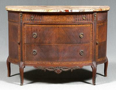 Louis XVI style marble top commode  91e63