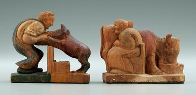 Two Tom Brown carvings (Pleasant Hill,