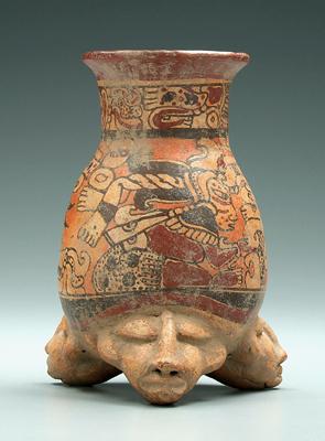 Pre-Columbian style redware vase,