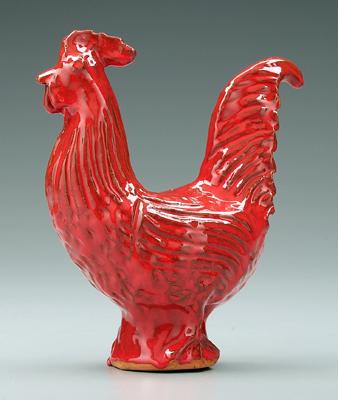 Charles Moore stoneware rooster, incised