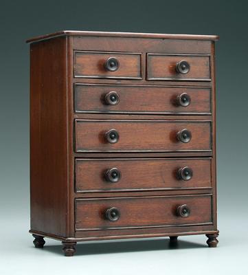 Miniature mahogany chest two over 91ea5