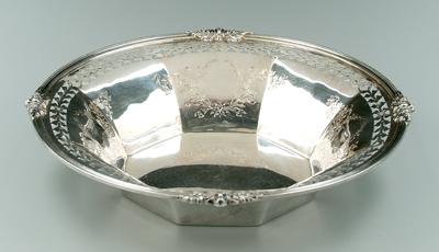 Sterling silver bowl, round with