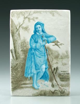 19th century French porcelain plaque,