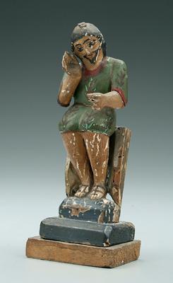 Spanish Colonial santos, seated figure