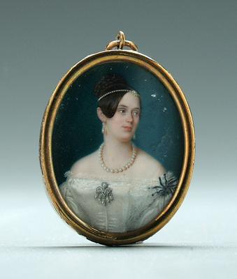 19th century miniature portrait, Princess