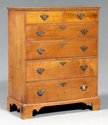 New England Chippendale tall chest,