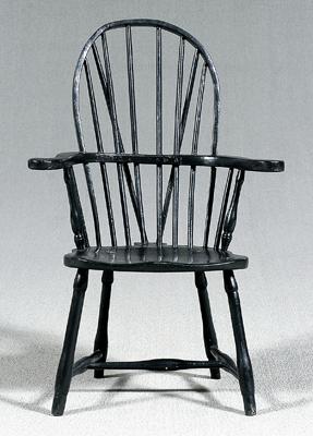 Black painted Windsor armchair  91f58