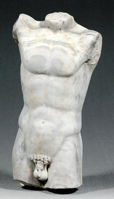 Classical style carved marble torso  91f5b