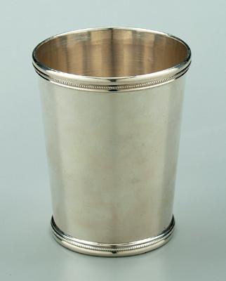 Kentucky coin silver julep cup, round,