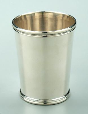 Coin silver julep cup, round with