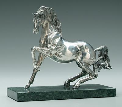 Sterling prancing horse, green