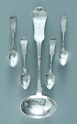 Kentucky coin silver ladle, spoons,