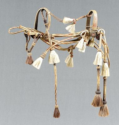 Hand braided horsehair bridle,