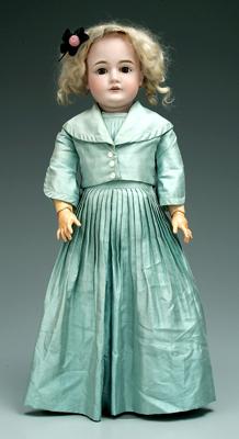 German bisque head doll, open mouth,