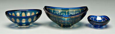 Three Palmqvist Ravenna glass bowls  91c0e
